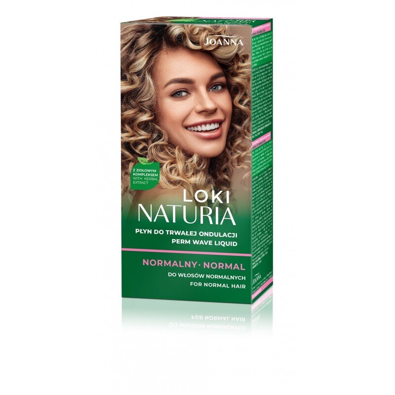 Joanna Naturia Perm Liquid and Fixer for Normal Hair Natural Waves Permanent Ondulation with Herbal Complex 2x75ml