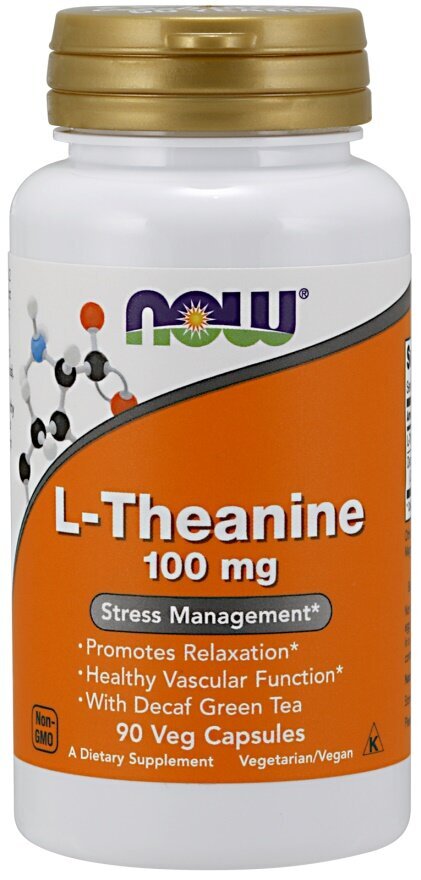 L-Theanine with Decaf Green Tea, 100mg - 90 vcaps