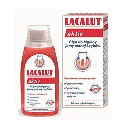 Lacalut Activ Liquid For Oral Hygiene And Teeth Protects Against Caries 300ml