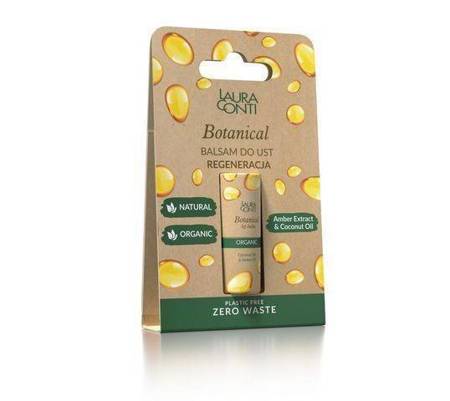 Laura Conti Botanical Natural Regenerating Lip Balm with Amber Oil 8.3g