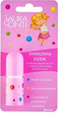 Laura Conti Kids Lip Balm Zuzia Protective Lip Balm with The Fragrance of Fruit Chewing Gum 4.8g