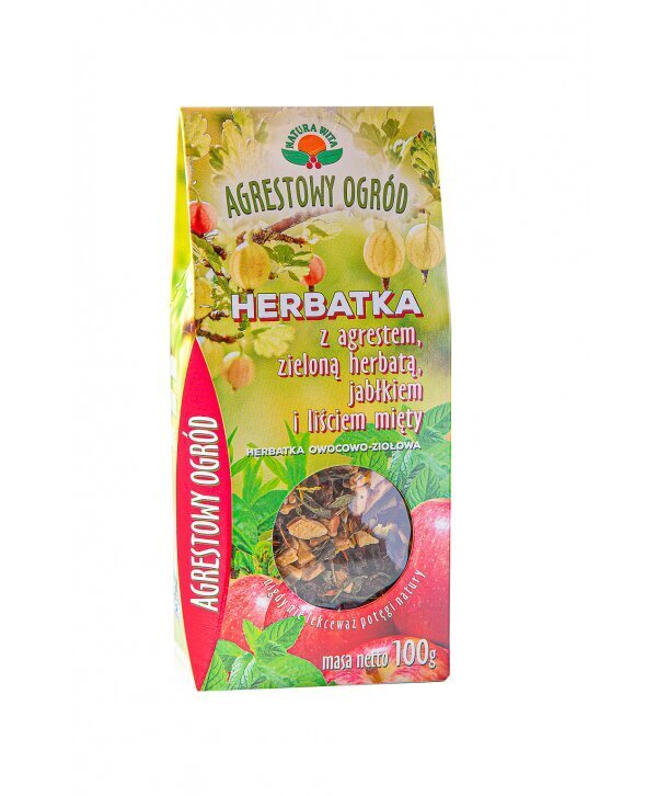 Natura Wita Gooseberry Garden Fruit and Herb Tea Gooseberry Green Tea Apple and Mint Leaves 100g