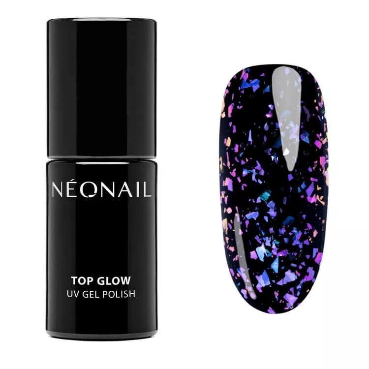 NeoNail UV/LED Soak Off Top Glow Violet Aurora Flakes 7.2ml