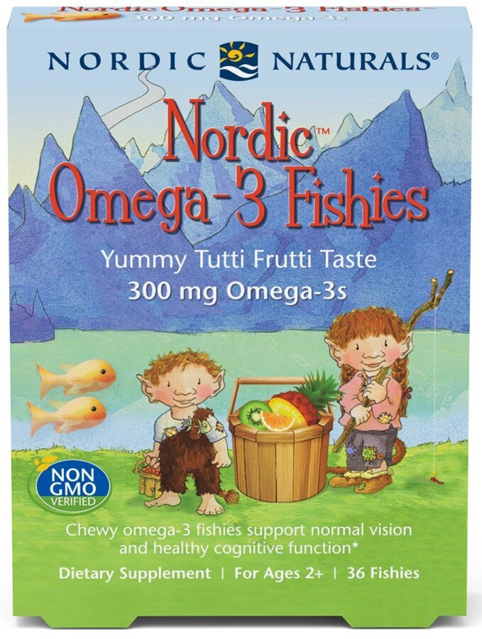 Nordic Omega-3 Fishies, 300mg Yummy Tutti Frutti Taste - 36 fishies