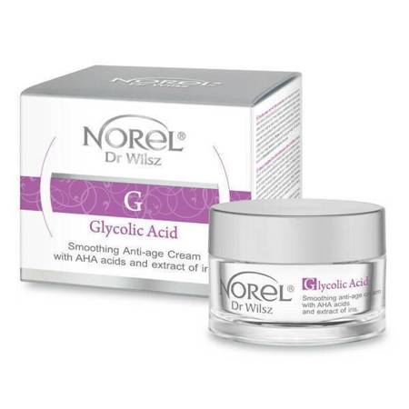 Norel Glycolic Acid Smoothing Anti-Age Cream with AHA Acids and Extract of Iris for Night 50ml