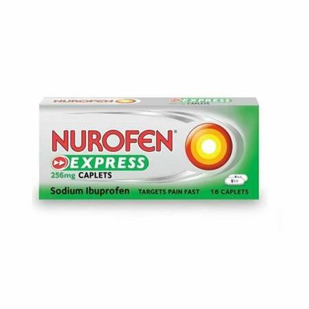 Nurofen Express 256mg Sodium Ibuprofen Targets Pain Fast 16 Caplets