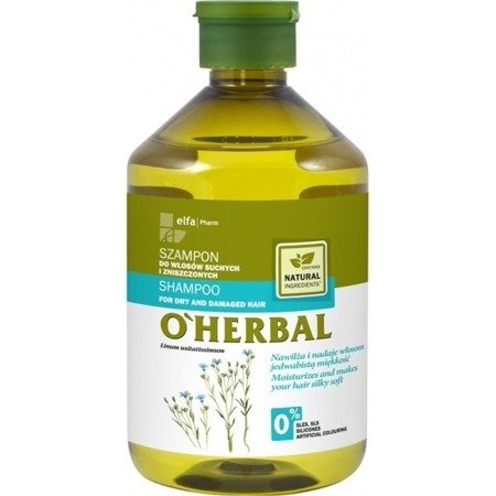 O'Herbal Shampoo for Dry and Damaged Hair with Flax Extract 500 ml