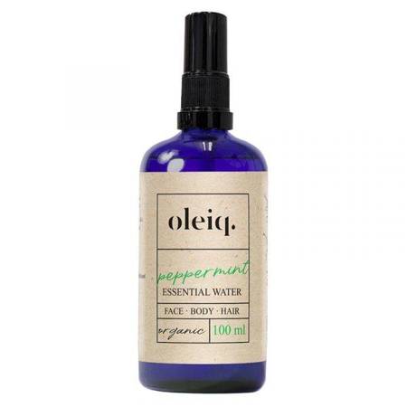 Oleiq Organic Peppermint Essential Water for Face Hair and Body 100ml