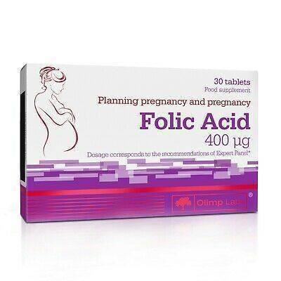 Olimp Food Supplement Folic Acid for Planning Pregnency and Pregnent Woman 30 Caps
