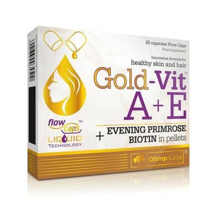 Olimp Gold-Vit A + E with Evening Primrose and Biotin in Pellets 30 Capsules