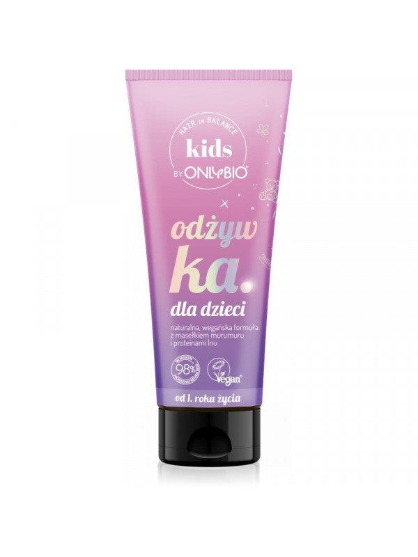 OnlyBio Hair In Balance Kids Vegan Conditioner for Children from One Year Old with Murumuru Butter 200ml