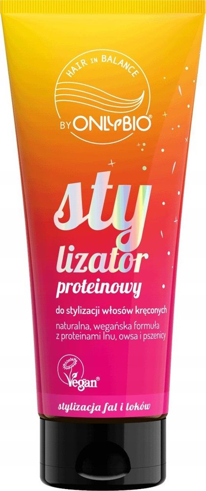 OnlyBio Hair In Balance Protein Stylizer for Curly Hair Styling with Flax Proteins Oats and Wheat 200ml