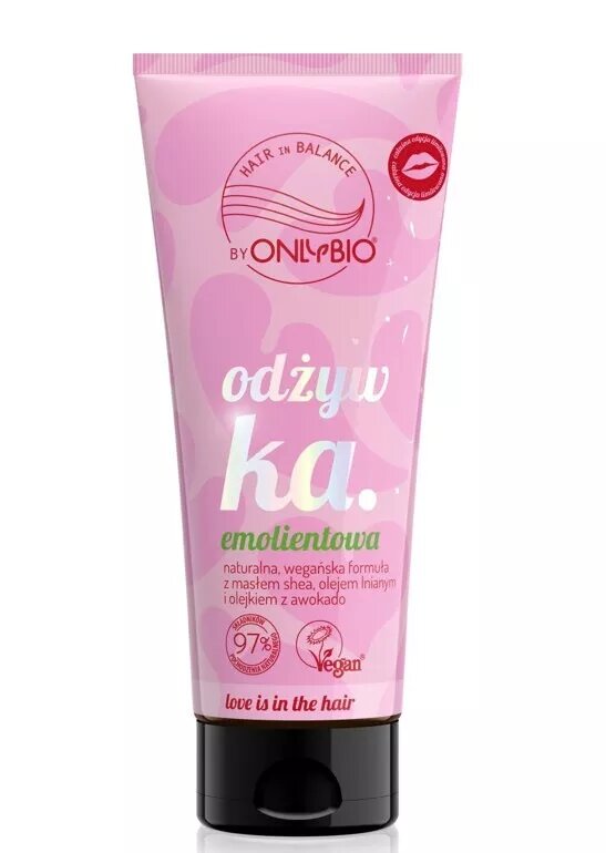 OnlyBio Hair in Balance Love is in the Hair Emollient Conditioner for Rough and Frizzy Hair 200ml