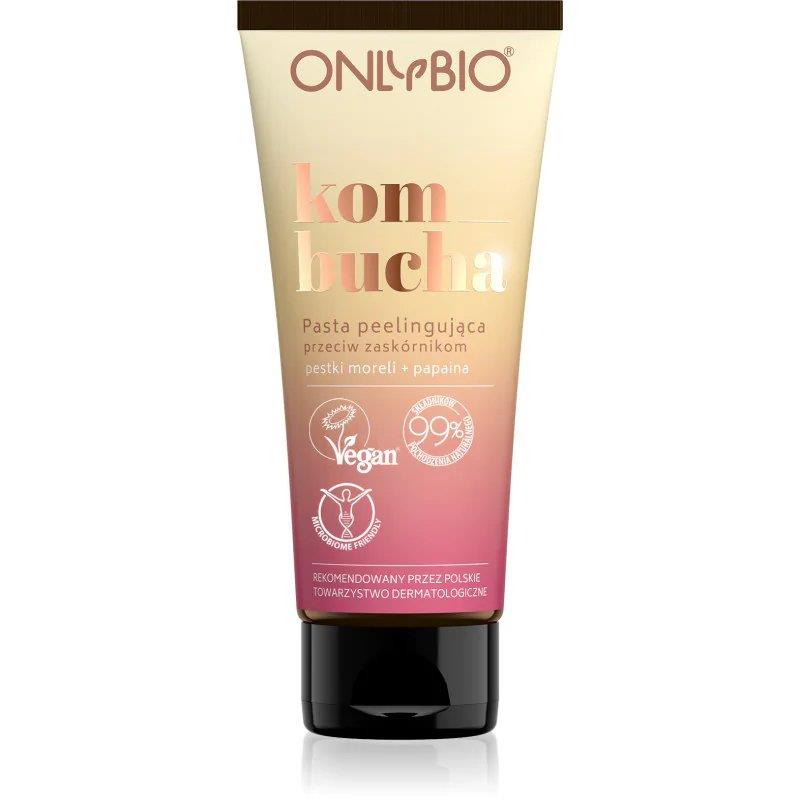 OnlyBio Kombucha Peeling Paste against Blackheads with Apricot Kernels and Papain 75ml