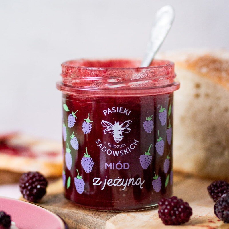 Pasieki Sadowskich Honey with Blackberry 430g