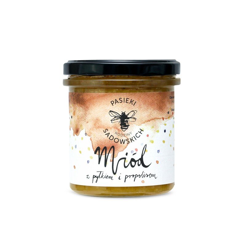 Pasieki Sadowskich Honey with Pollen and Propolis 430g