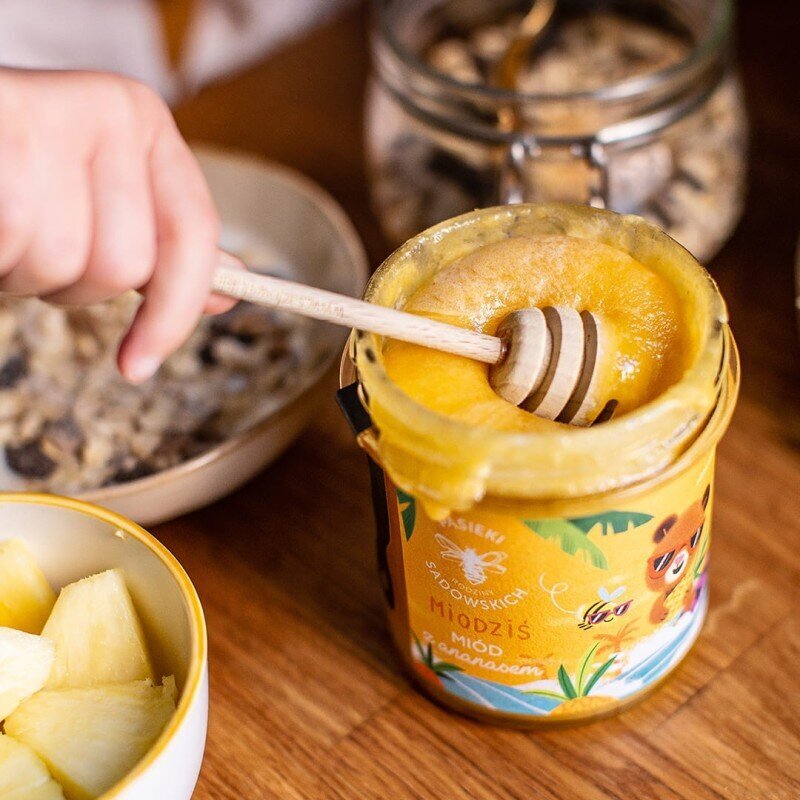 Pasieki Sadowskich Miodziś Honey with Pineapple for Children 430g