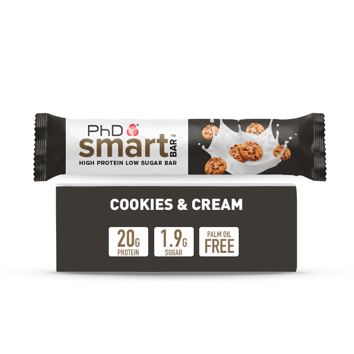 Phd Smart High Protein Low Sugar Bar With Dark Cookies And Cream Flavour