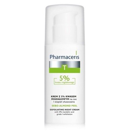 Pharmaceris T Sebo Almond Night Cream with 5% Mandelic Acid for Acne Skin 50ml