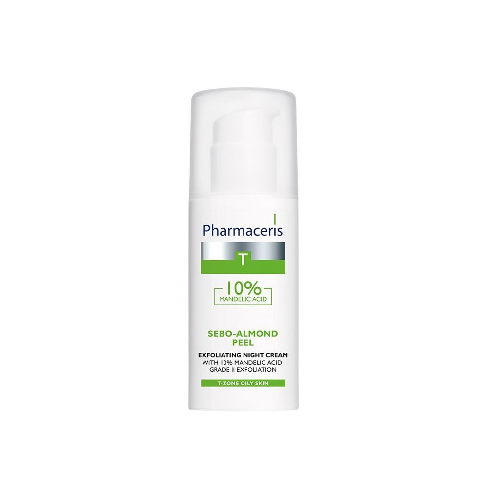 Pharmaceris T Sebo Almond Peel 10% Mandelic Acid Night Cream for Acne and Combination Skin 50ml