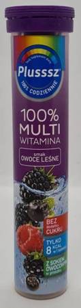 Plusssz 100% Multivitamin Effervescent Tablets Forest Fruits 20pcs