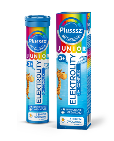 Plusssz Junior Electrolytes Multivitamin Complex for Children over 3 Years Effervescent Tablets with Orange Flavor 20 Pieces
