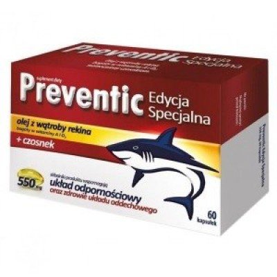 Preventic Shark Liver Oil with Garlic 60 Capsules
