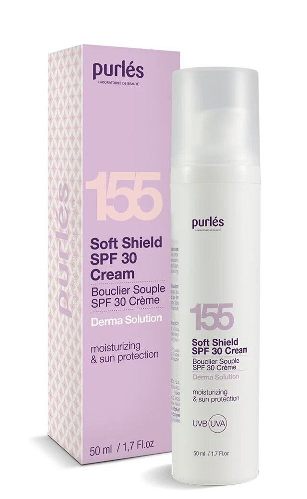 Purles 155 Derma Solution Soft Shield Light cream with SPF 30 Filter for Combination and Problem Skin 50ml