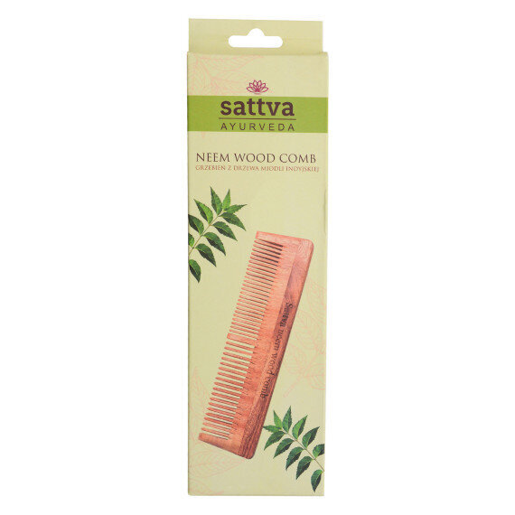 Sattva Ayurveda Neem Dual Hair Comb 1 Piece