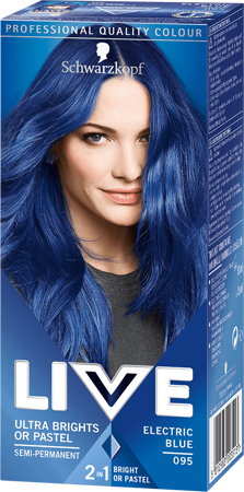 Schwarzkopf Live Ultra Brights Or Pastel Hair Colour Electric Blue 95