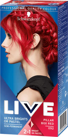 Schwarzkopf Live Ultra Brights Or Pastel Hair Colour Pillar Box Red 92