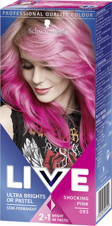 Schwarzkopf Live Ultra Brights Or Pastel Hair Colour Shocking Pink 93
