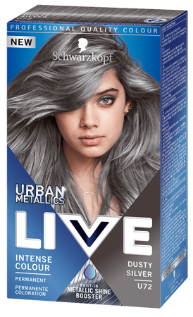 Schwarzkopf Live Urban Intense Metallic Hair Colour Dusty Silver U72 2x160ml 22.5ml