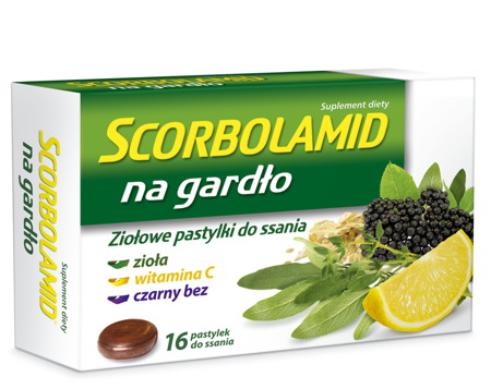 Scorbolamid Throat Herbal Lozenges 16 pcs