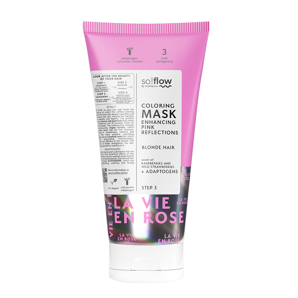 So!Flow Coloring Mask Giving Pink Reflections for Blonde Hair 200ml