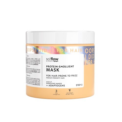 So!Flow Emollient Protein Mask for Medium Porosity Hair with Frizz Tendency 400ml