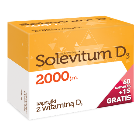 Solevitum Capsules with Vitamin D 2000 IU 75 Capsules Best Before 31.07.24