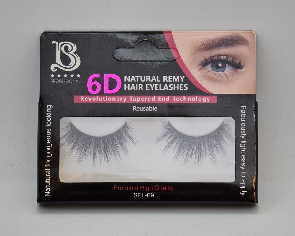 Star Beauty Professional Natural Remy Hair Eyelashes 6D Full Volume and Soft Reusable SEL09