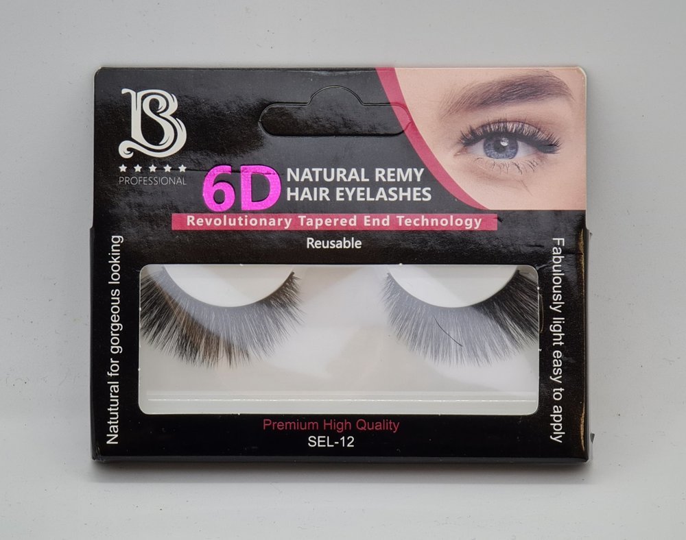 Star Beauty Professional Natural Remy Hair Eyelashes 6D Full Volume and Soft Reusable SEL12