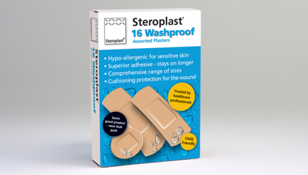 Steroplast Hypoallergenic Protecting Washproof Plasters for Sensitive Skin 16 pieces