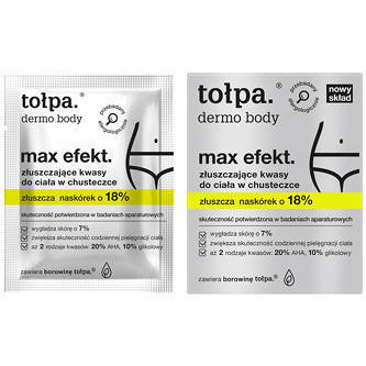 Tołpa Dermo Body Max Efekt Concentrated Body Scrub in Wipes for Skin Renewal 8pcs