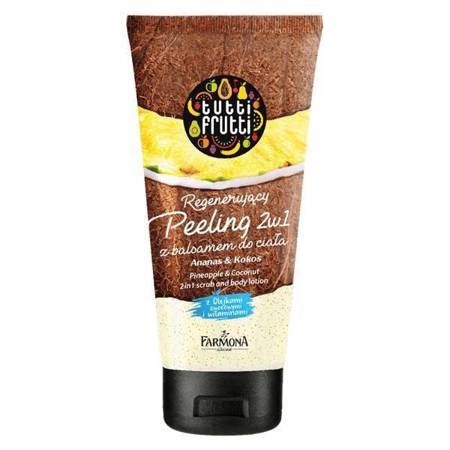 Tutti Frutti Regenerating Peeling Body Lotion 2in1 with Pineapple and Coconut 210g