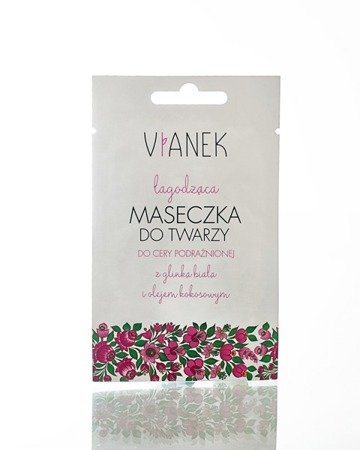 Vianek Soothing Mask for Irritated Skin with White Clay and Coconut Oil 10g