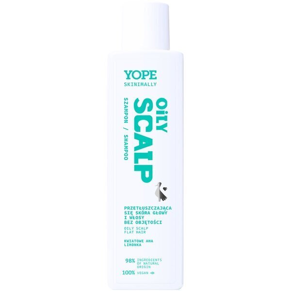 Yope Skinimally Oily Scalp Flat Hair Shampoo for Oily Scalp and Hair without Volume 250ml