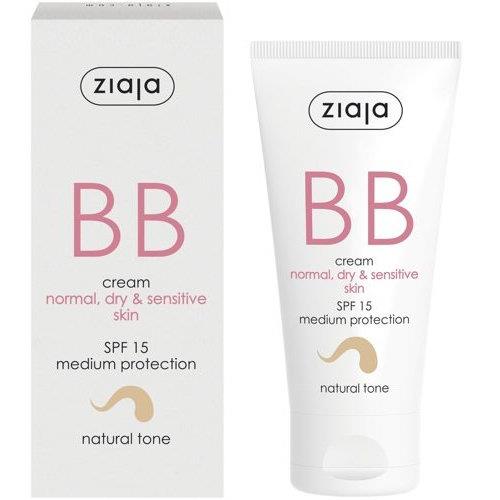 Ziaja BB Active Imperfections Cream Normal Dry Sensitive Skin Natural Tone SPF15 50ml