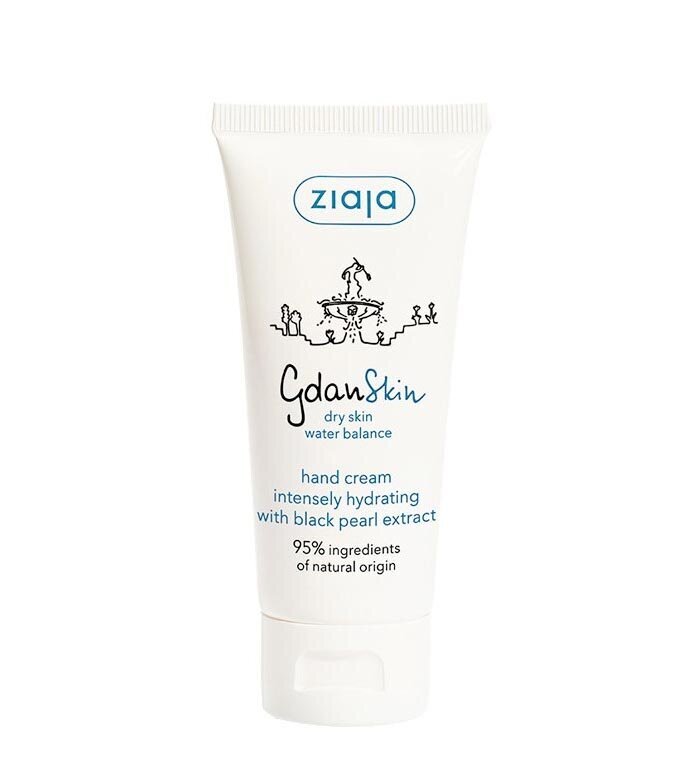 Ziaja GdanSkin Hydrating Hand Cream with Black Pearl Extract for Dry Skin 50ml