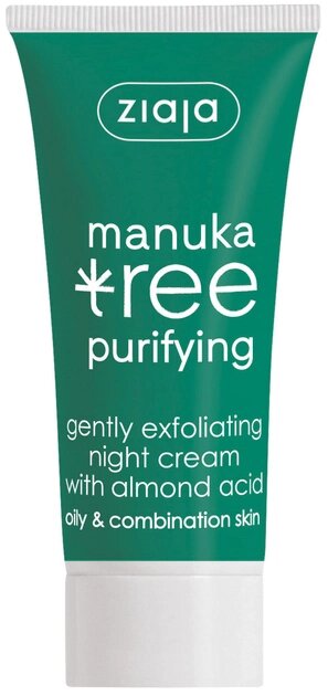 Ziaja  Manuka Tree Micro-Exfoliating Cream with Almond Acid Combination and Oily Skin for Night 50ml