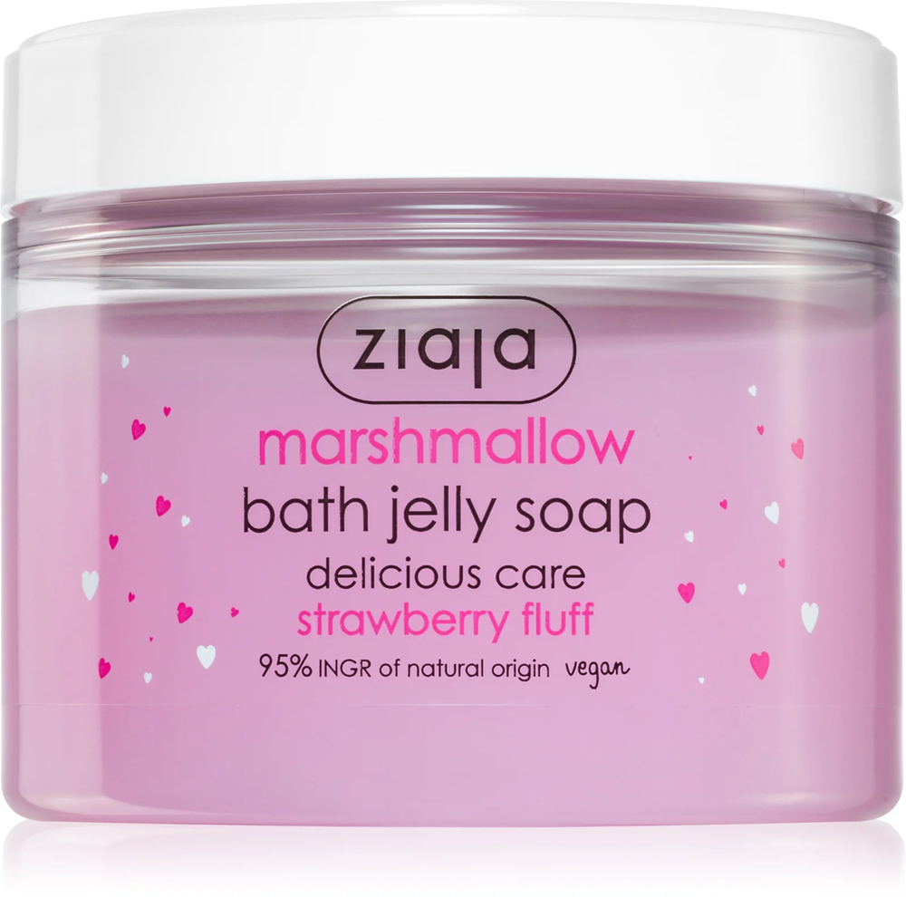 Ziaja Marshmallow Care Washing Jelly for Bath Strawberry Fluff 260ml