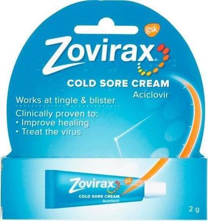 Zovirax Cold Sore Cream for Healing Improvement and Virus Treatment 2g in Tube