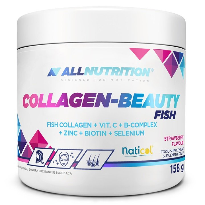Allnutrition Collagen-Beauty Peptydy Kolagenu Morskiego Truskawka 158g